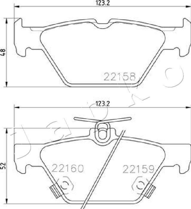 Japko 51706 - Гальмівні колодки, дискові гальма autocars.com.ua