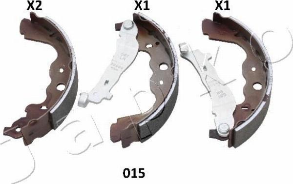 Japko 55015 - Комплект гальм, барабанний механізм autocars.com.ua