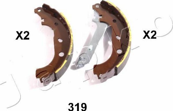 Japko 55319 - Комплект гальм, барабанний механізм autocars.com.ua