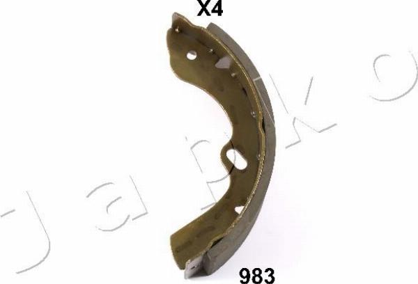 Japko 55983 - Комплект гальм, барабанний механізм autocars.com.ua