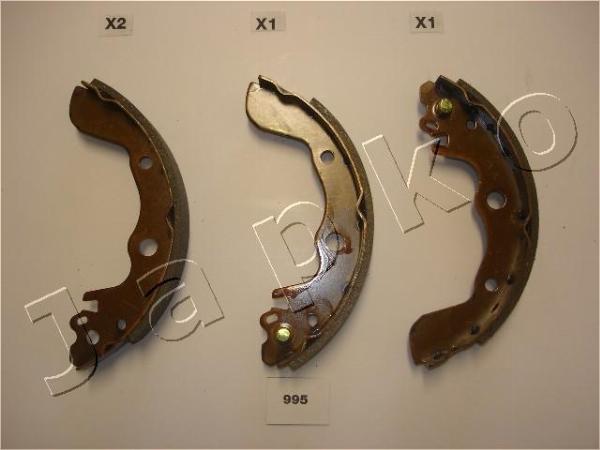 Japko 55995 - Комплект гальм, барабанний механізм autocars.com.ua