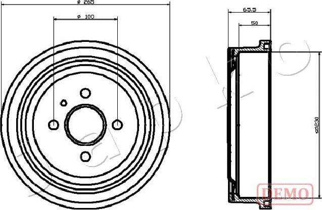 Japko 560404C - Гальмівний барабан autocars.com.ua