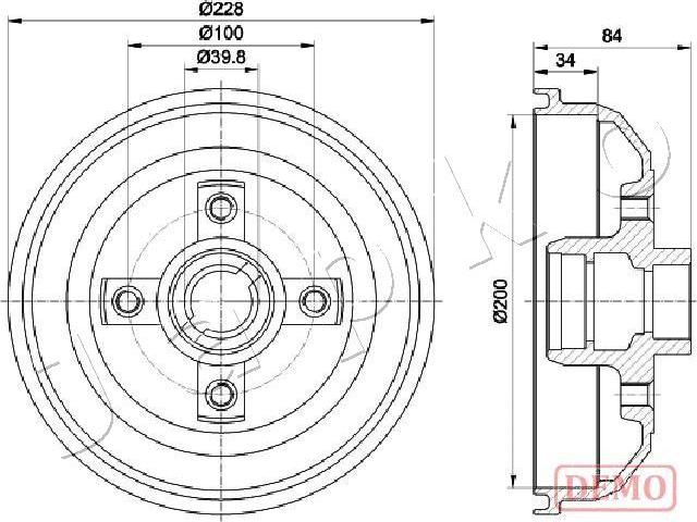 Japko 560407C - Тормозной барабан avtokuzovplus.com.ua