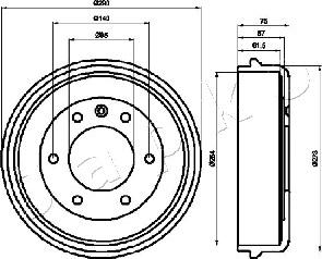 Japko 560410 - Гальмівний барабан autocars.com.ua