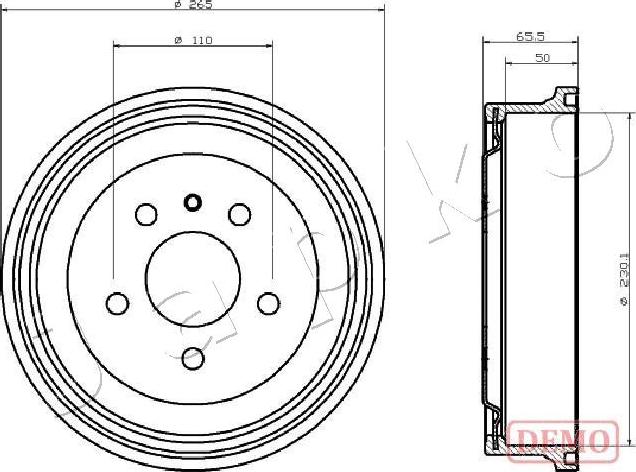 Japko 560413C - Тормозной барабан avtokuzovplus.com.ua