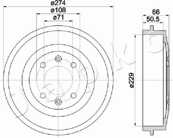 Japko 560600 - Гальмівний барабан autocars.com.ua