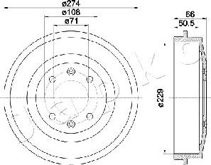 Japko 560600 - Тормозной барабан avtokuzovplus.com.ua