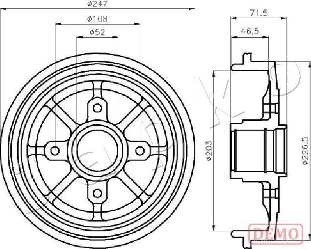 Japko 560610C - Гальмівний барабан autocars.com.ua