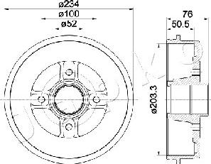 Japko 560704 - Гальмівний барабан autocars.com.ua