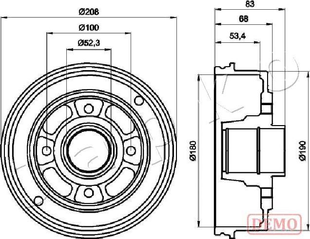 Japko 560707C - Тормозной барабан avtokuzovplus.com.ua