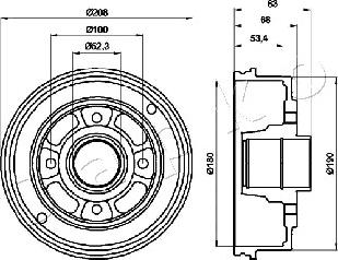 Japko 560707 - Гальмівний барабан autocars.com.ua