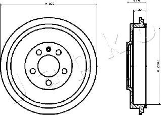 Japko 560906 - Гальмівний барабан autocars.com.ua