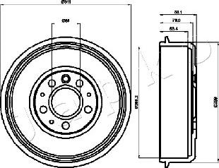 Japko 560914 - Гальмівний барабан autocars.com.ua