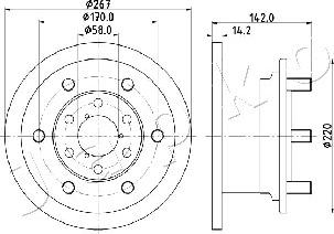 Japko 600254 - Гальмівний диск autocars.com.ua