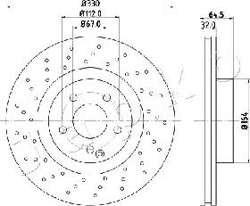 Japko 600541 - Тормозной диск avtokuzovplus.com.ua