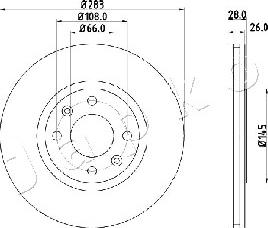 Japko 600627 - Тормозной диск avtokuzovplus.com.ua