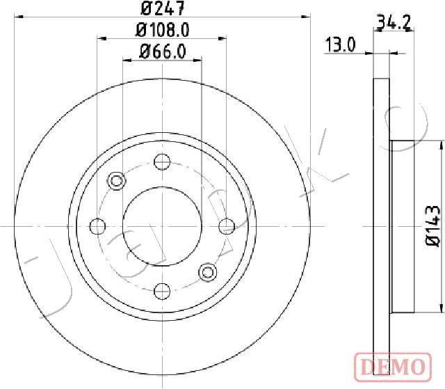 Japko 600630C - Гальмівний диск autocars.com.ua