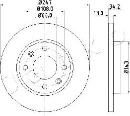 Japko 600630 - Тормозной диск avtokuzovplus.com.ua