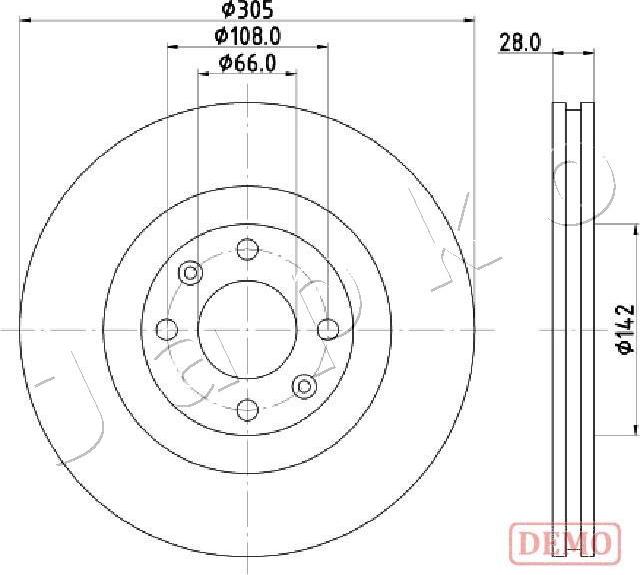 Japko 600631C - Гальмівний диск autocars.com.ua