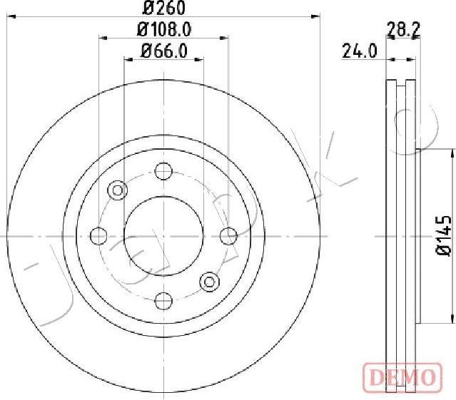 Japko 600632C - Гальмівний диск autocars.com.ua