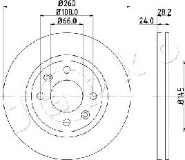 Japko 600632 - Тормозной диск avtokuzovplus.com.ua