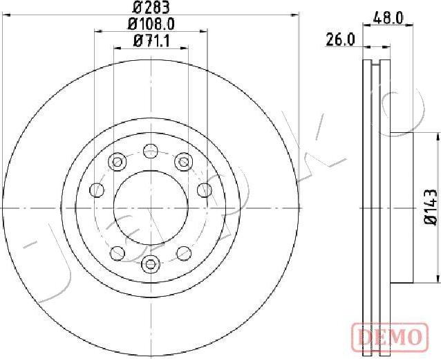 Japko 600634C - Гальмівний диск autocars.com.ua