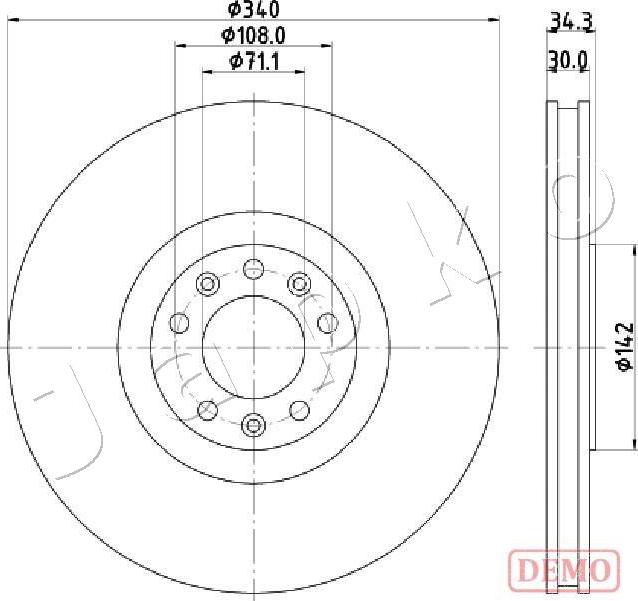 Japko 600636C - Тормозной диск avtokuzovplus.com.ua