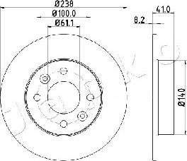 Japko 600700 - Гальмівний диск autocars.com.ua