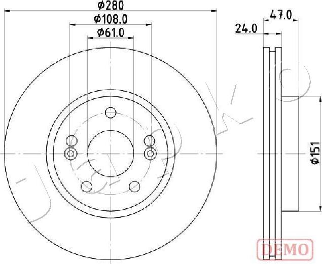 Japko 600711C - Гальмівний диск autocars.com.ua