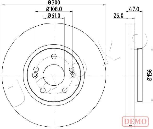 Japko 600712C - Гальмівний диск autocars.com.ua