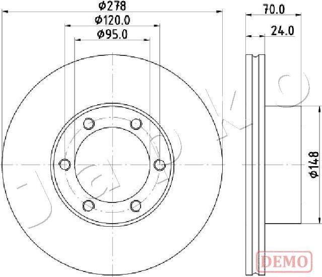 Japko 600715C - Тормозной диск avtokuzovplus.com.ua