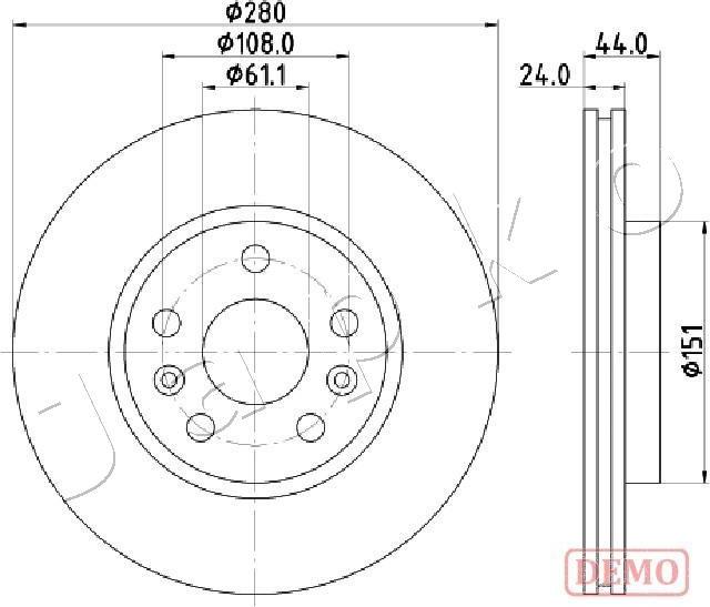 Japko 600716C - Гальмівний диск autocars.com.ua