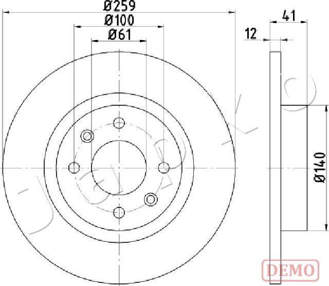 Japko 600719C - Тормозной диск avtokuzovplus.com.ua