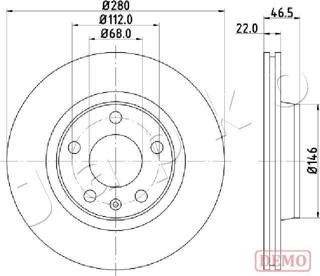 Japko 600911C - Тормозной диск avtokuzovplus.com.ua