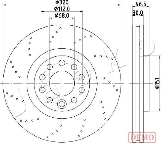 Japko 600913C - Гальмівний диск autocars.com.ua