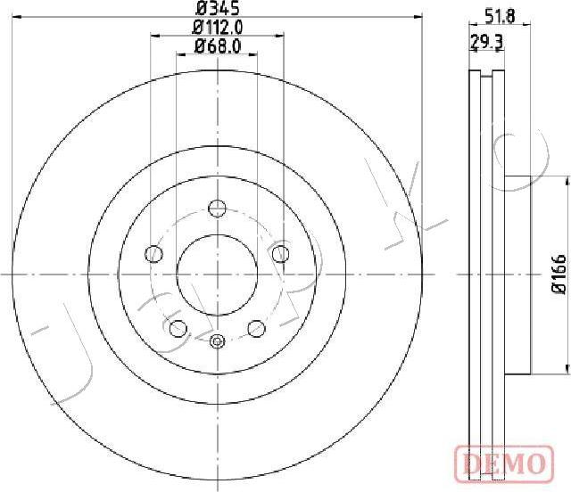 Japko 600918C - Гальмівний диск autocars.com.ua