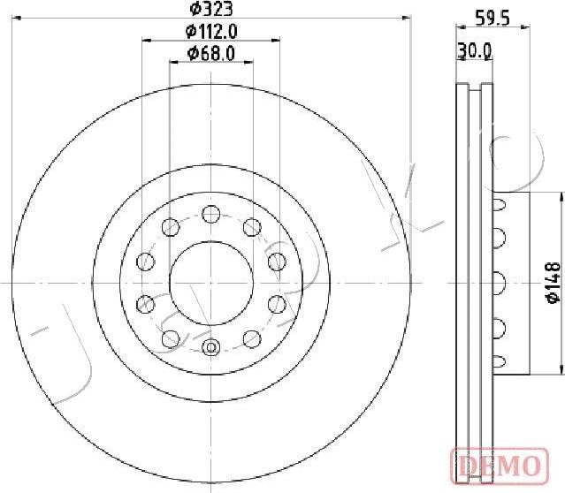 Japko 600922C - Гальмівний диск autocars.com.ua