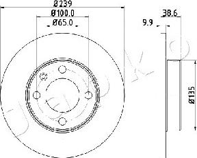 Japko 600937 - Гальмівний диск autocars.com.ua