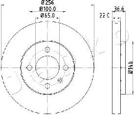 Japko 600943 - Тормозной диск avtokuzovplus.com.ua