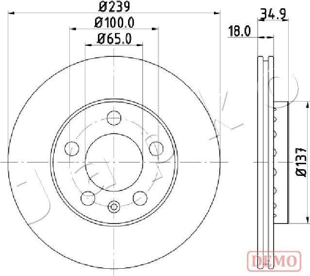 Japko 600945C - Тормозной диск avtokuzovplus.com.ua