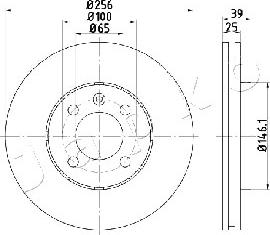 Japko 600951 - Гальмівний диск autocars.com.ua