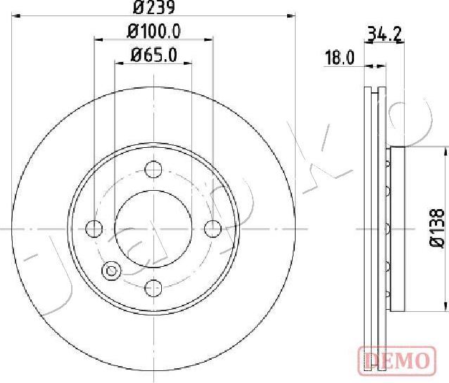 Japko 600952C - Гальмівний диск autocars.com.ua