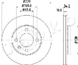 Japko 600952 - Гальмівний диск autocars.com.ua