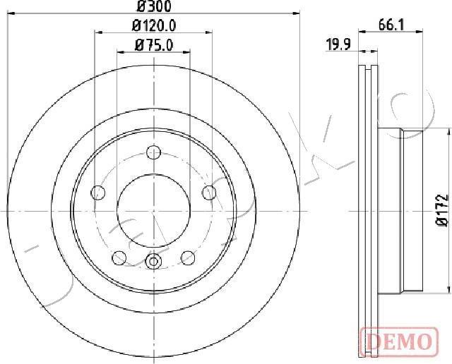 Japko 610101C - Тормозной диск avtokuzovplus.com.ua