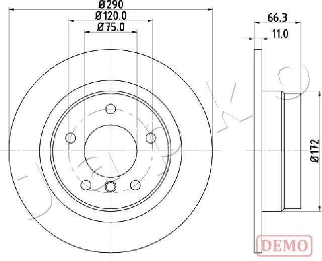 Japko 610103C - Гальмівний диск autocars.com.ua