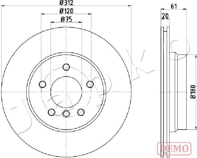 Japko 610108C - Гальмівний диск autocars.com.ua