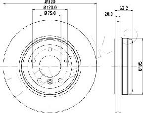 Japko 610121 - Тормозной диск avtokuzovplus.com.ua