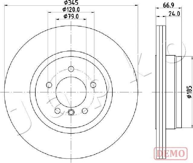 Japko 610126C - Тормозной диск avtokuzovplus.com.ua