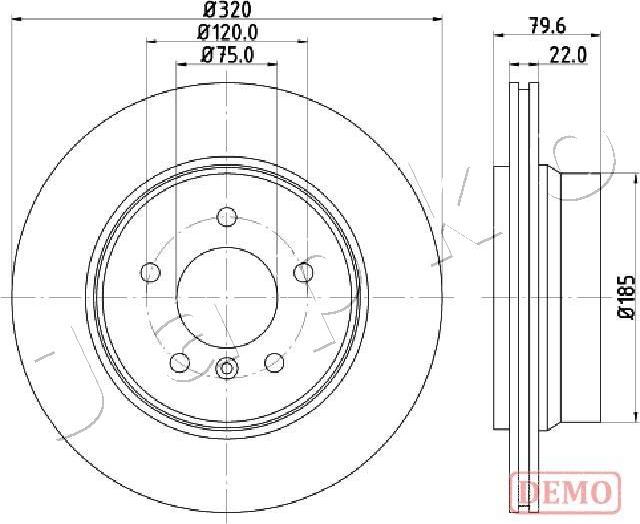 Japko 610128C - Тормозной диск avtokuzovplus.com.ua