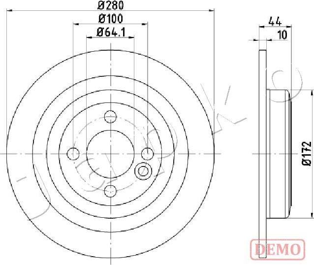 Japko 610135C - Тормозной диск avtokuzovplus.com.ua